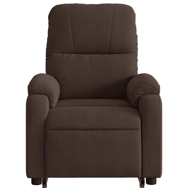 vidaXL massagestol med løftefunktion mikrofiberstof brun