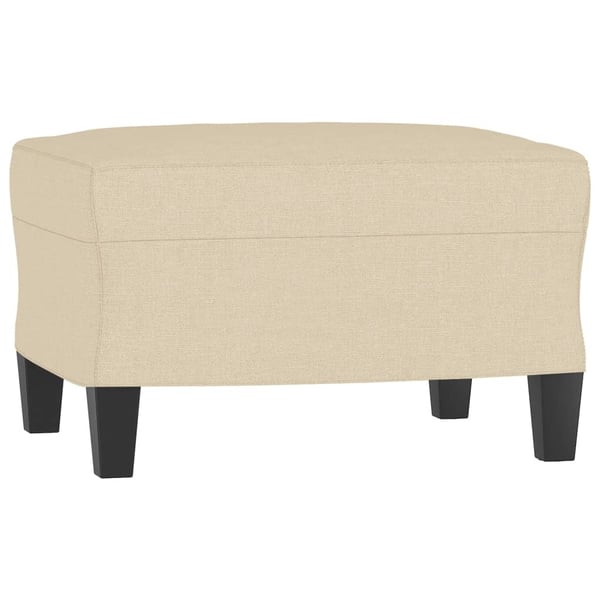 vidaXL sofastol med fodskammel 60 cm Stof cremefarvet