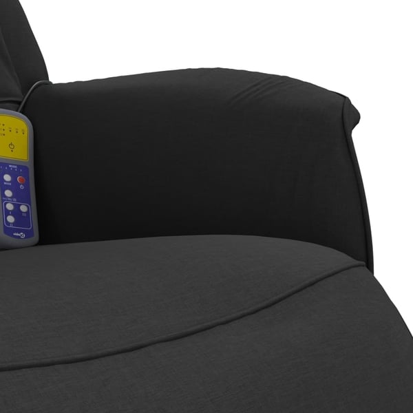 vidaXL massagestol med fodstøtte stof sort