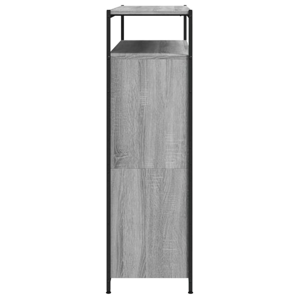 vidaXL Skoskap med 4 vippeskuffer grå sonoma 100x34x112 cm