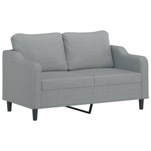 vidaXL 2-sitssoffa ljusgrå 140 cm tyg