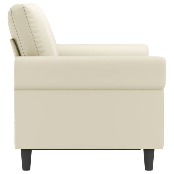 vidaXL 2-personers sofa 120 cm kunstlæder cremefarvet