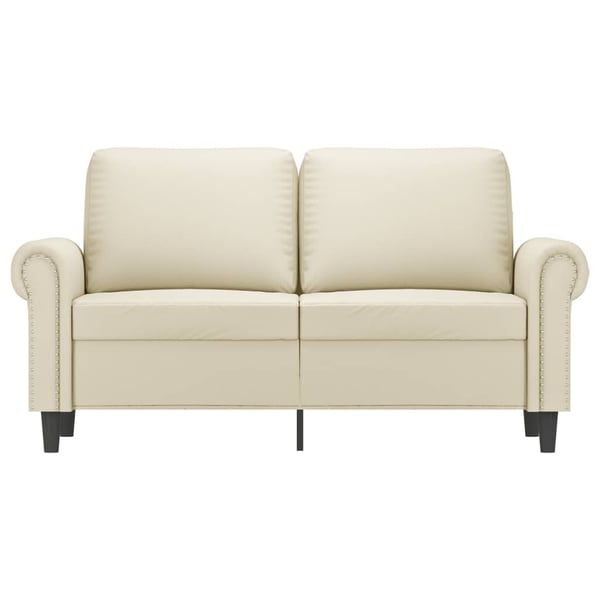 vidaXL 2-personers sofa 120 cm kunstlæder cremefarvet