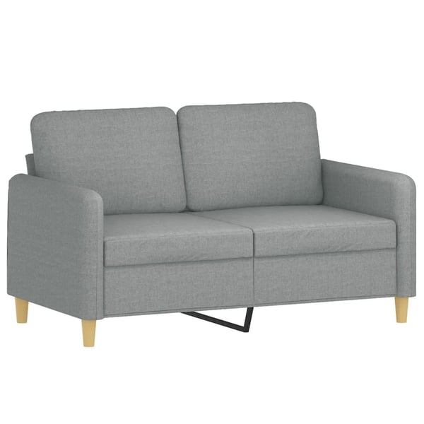 vidaXL 2-sitssoffa ljusgrå 120 cm tyg