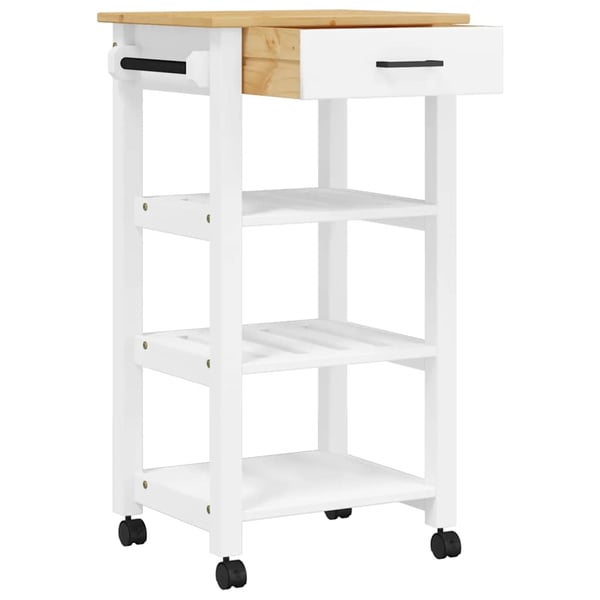 vidaXL Kjøkkenvogn MONZA 48x40x88,5 cm heltre furu