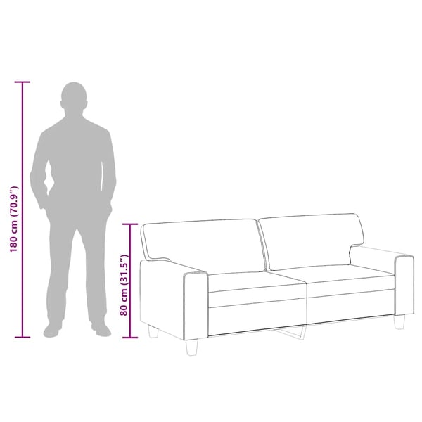vidaXL 2-personers sofa 140 cm kunstlæder sort