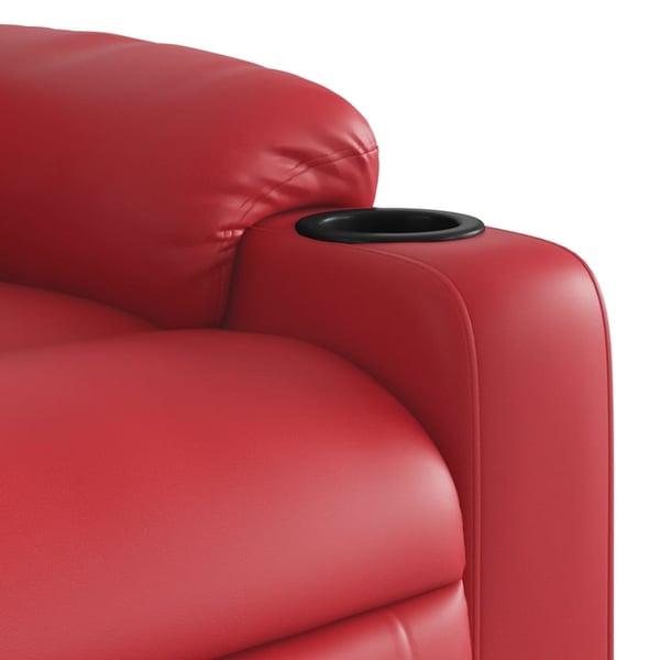 vidaXL Reclinerfåtölj röd konstläder