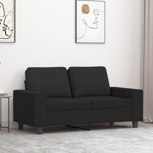 vidaXL 2-personers sofa 120 cm stof sort