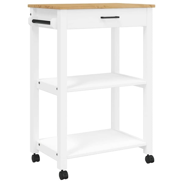 vidaXL Kjøkkenvogn MONZA 60x40x88,5 cm heltre furu