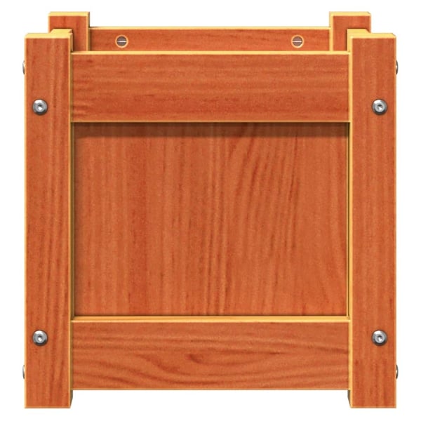 vidaXL Hageplantekasse voksbrun 31x31x31 cm heltre furu