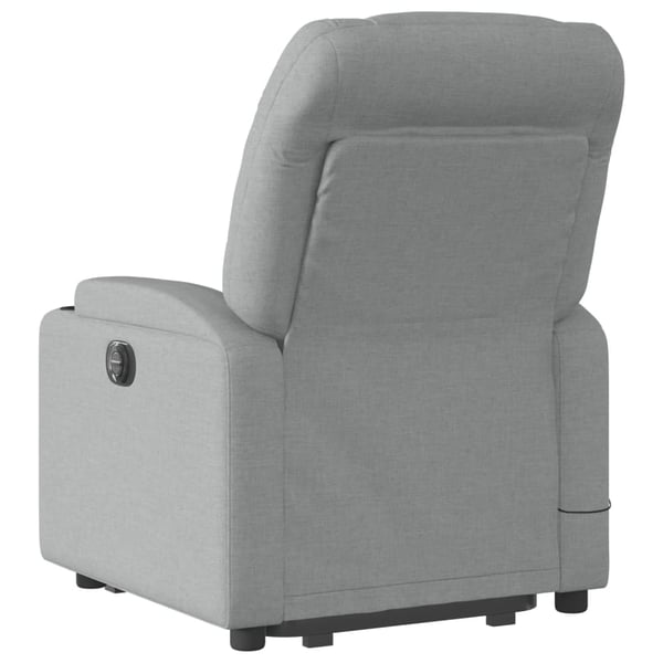 vidaXL massagestol med løftefunktion stof lysegrå