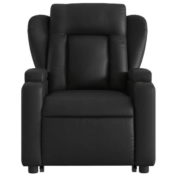 vidaXL Reclinerfåtölj med uppresningshjälp svart konstläder