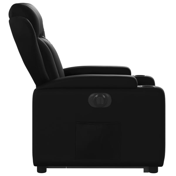 vidaXL Reclinerfåtölj med uppresningshjälp svart konstläder