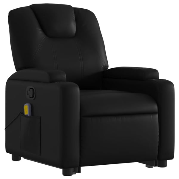 vidaXL løftestol med massagefunktion kunstlæder sort