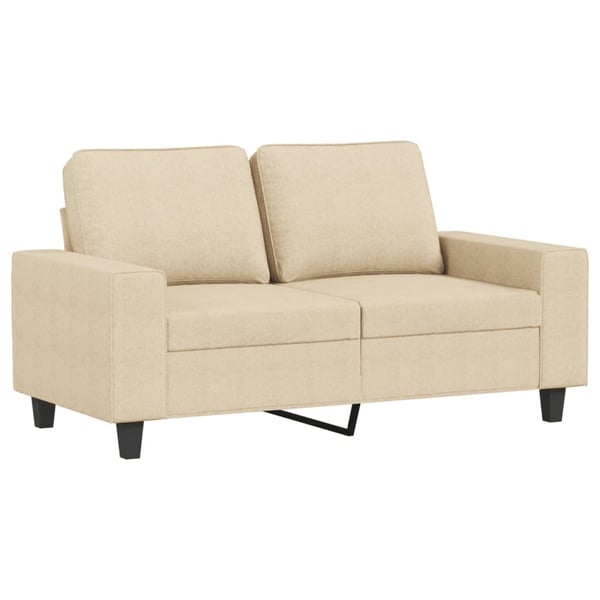 vidaXL 2-personers sofa 120 cm stof cremefarvet