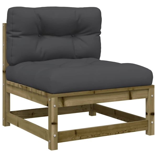 vidaXL sofa med hynder og fodskammel uden armlæn