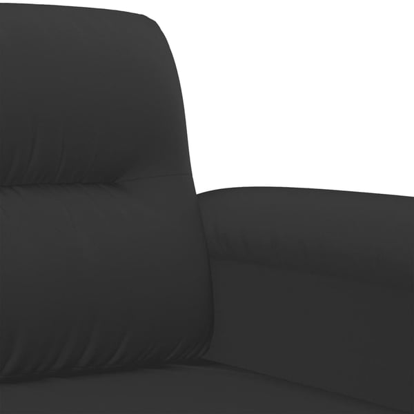 vidaXL sofasæt 2 dele med puder mikrofiberstof sort