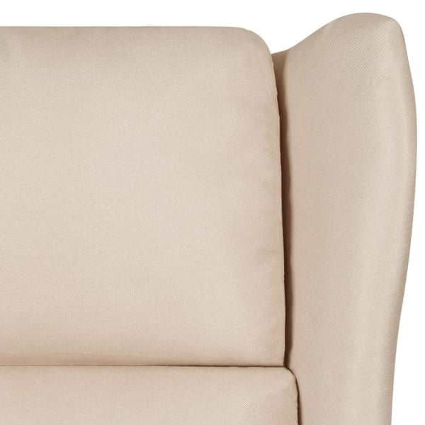 vidaXL Massagefåtölj gräddvit tyg