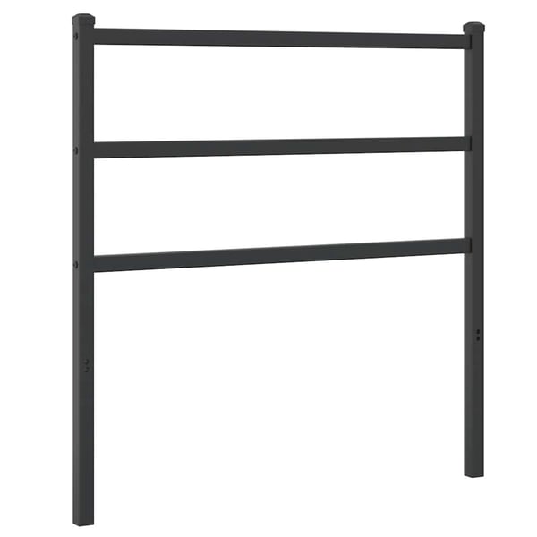 vidaXL Utskiftbar sengegavl i metall svart 90 cm