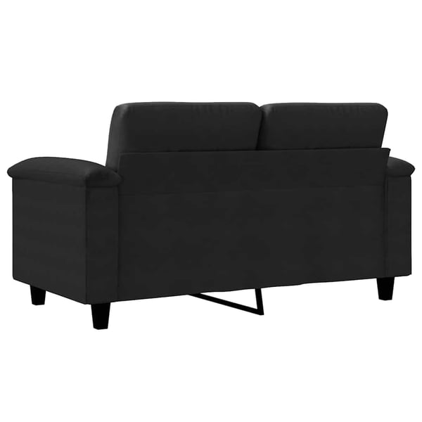 vidaXL 2-personers sofa 120 cm mikrofiberstof sort