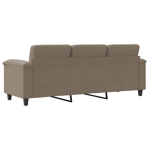 vidaXL 3-personers sofa 180 cm mikrofiberstof gråbrun