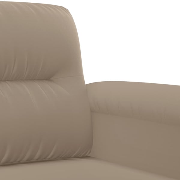 vidaXL sofasæt 3 dele med puder mikrofiberstof gråbrun