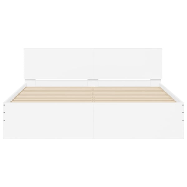vidaXL Sengeramme med sengegavl hvit 150x200 cm