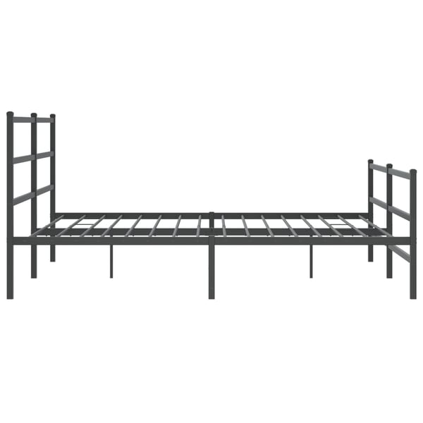 vidaXL Sengeramme i metall med hode- og fotgavl svart 180x200 cm