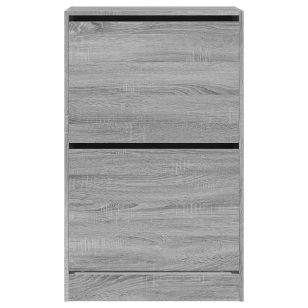vidaXL Skoskap grå sonoma 60x34x96,5 cm konstruert tre