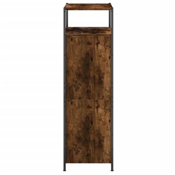 vidaXL Skoskap røkt eik 60x34x112 cm konstruert tre
