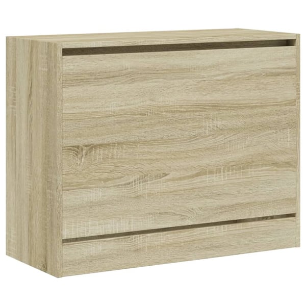 vidaXL Skoskap sonoma eik 80x34x63 cm konstruert tre