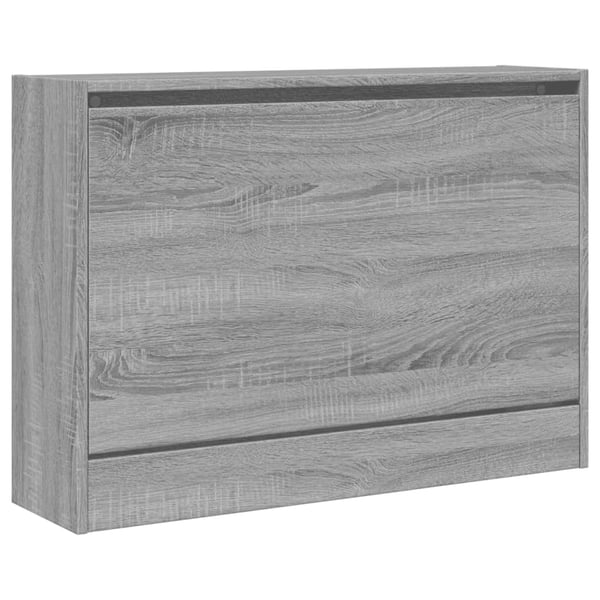 vidaXL Skoskap grå sonoma 80x21x57 cm konstruert tre