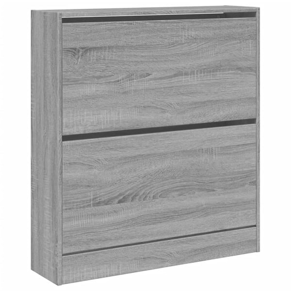 vidaXL Skoskap grå sonoma 80x21x87,5 cm konstruert tre