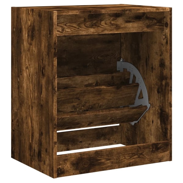 vidaXL skoreol 60x42x69 cm konstrueret træ røget egetræsfarve