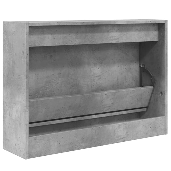 vidaXL Skoskap betonggrå 80x21x57 cm konstruert tre