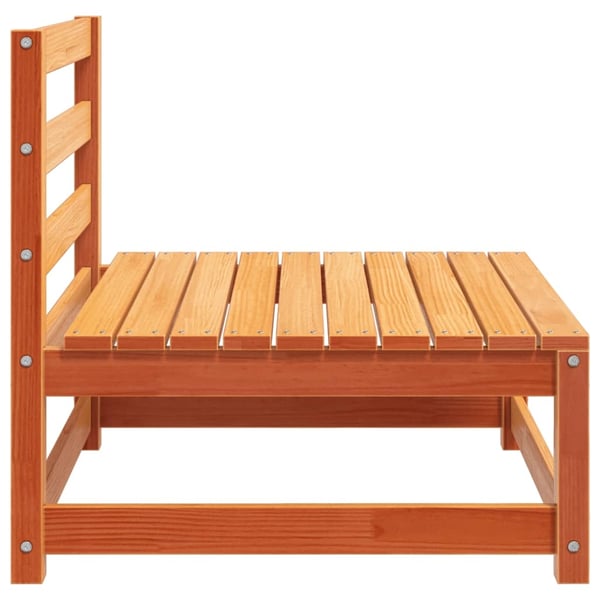 vidaXL Hagesofa uten armlener voksbrun 70x70x67 cm heltre furu