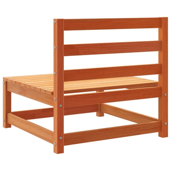 vidaXL Hagesofa uten armlener voksbrun 70x70x67 cm heltre furu