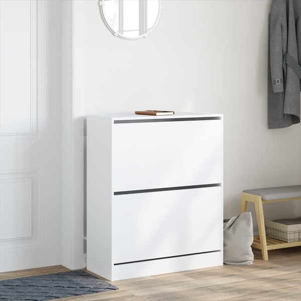 vidaXL skoreol 80x34x63 cm konstrueret træ hvid