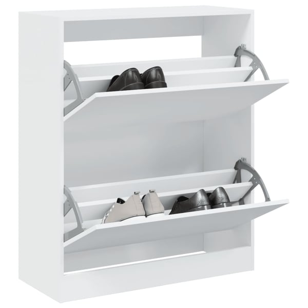 vidaXL skoreol 80x34x63 cm konstrueret træ hvid
