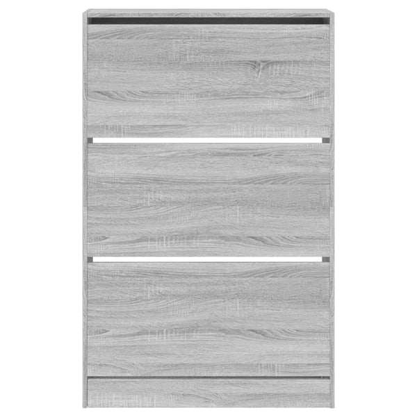 vidaXL Skoskap grå sonoma 80x21x125,5 cm konstruert tre