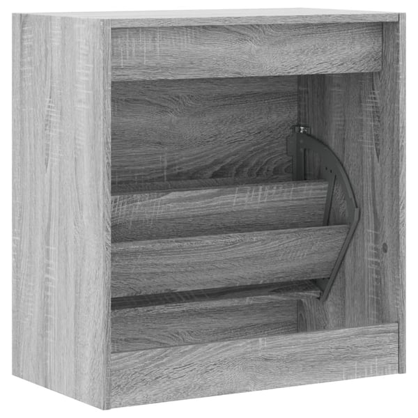 vidaXL Skoskap grå sonoma 60x34x63,5 cm konstruert tre