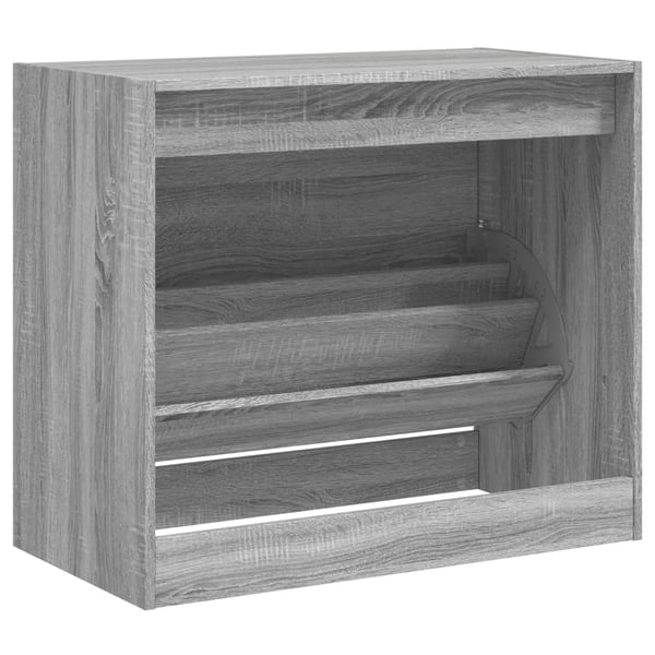 vidaXL Skoskap grå sonoma 80x42x69 cm konstruert tre