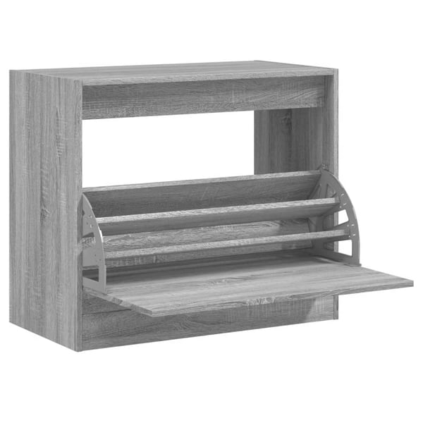 vidaXL Skoskap grå sonoma 80x42x69 cm konstruert tre