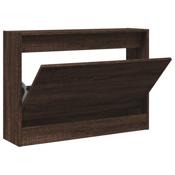 vidaXL skoreol 80x21x57 cm konstrueret træ brun egetræsfarvet