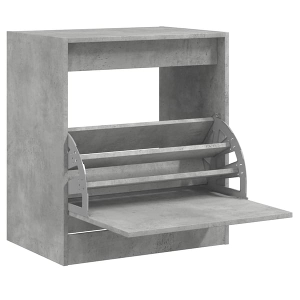 vidaXL Skoskap betonggrå 60x42x69 cm konstruert tre