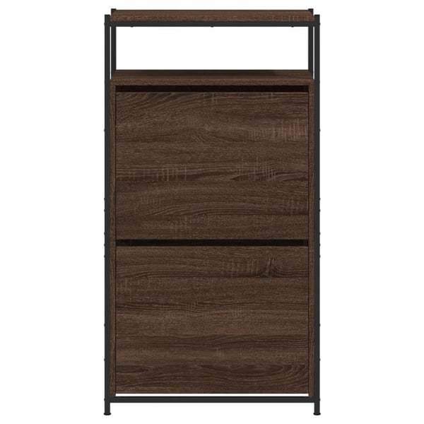 vidaXL Skoskap brun eik 60x34x112 cm konstruert tre