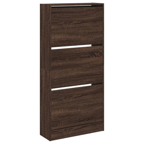 vidaXL skoreol 60x21x125,5 cm konstrueret træ brun egetræsfarve