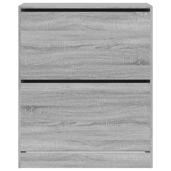 vidaXL Skoskap grå sonoma 80x34x96,5 cm konstruert tre