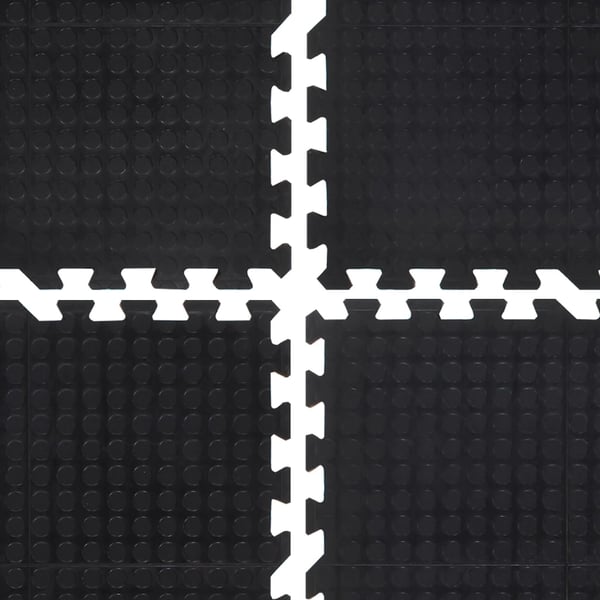 vidaXL gulvmåtte 90x120 cm 12 mm gummi sort