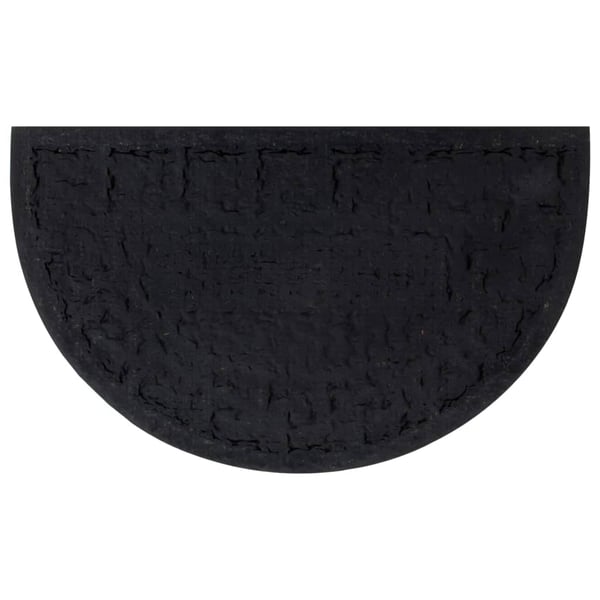 vidaXL Dørmatte halvrund 45x75 cm gummi og kokosfiber